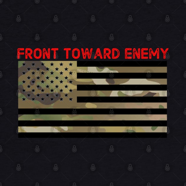 Front Toward Enemy USA Flag by Cataraga